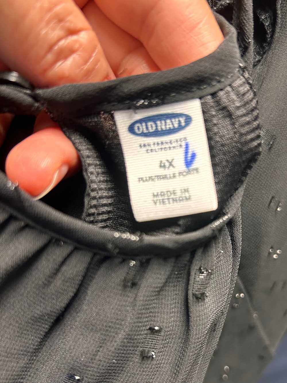 Old Navy top 3X Black